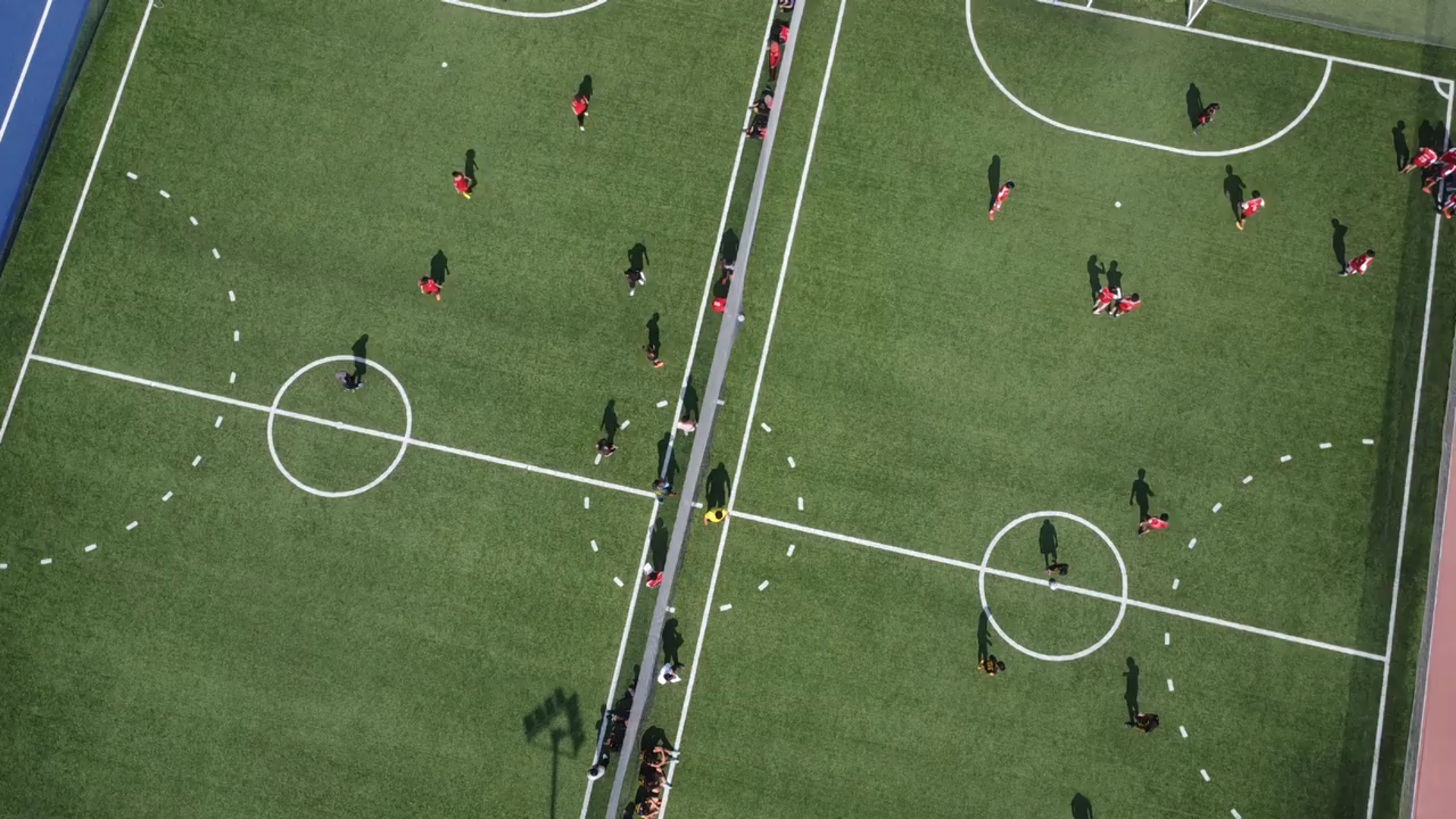 Auriga Football Match Top-Down Drone shots